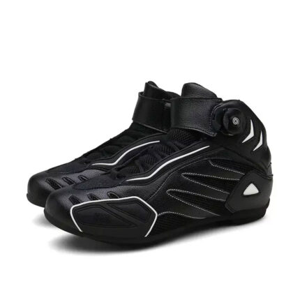 Women's Leather Motorcycle Boots Breathable